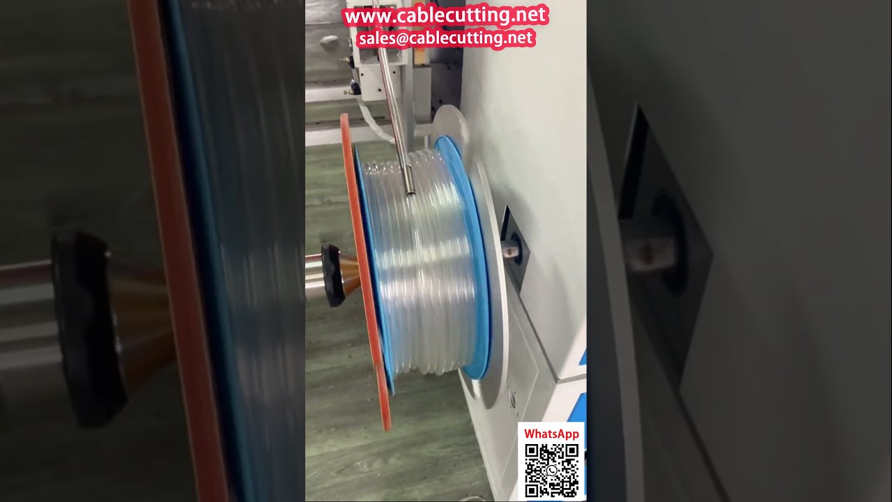 【自動化】PUエアチューブ巻取り機｜長さカウンター内蔵で正確なワインディング