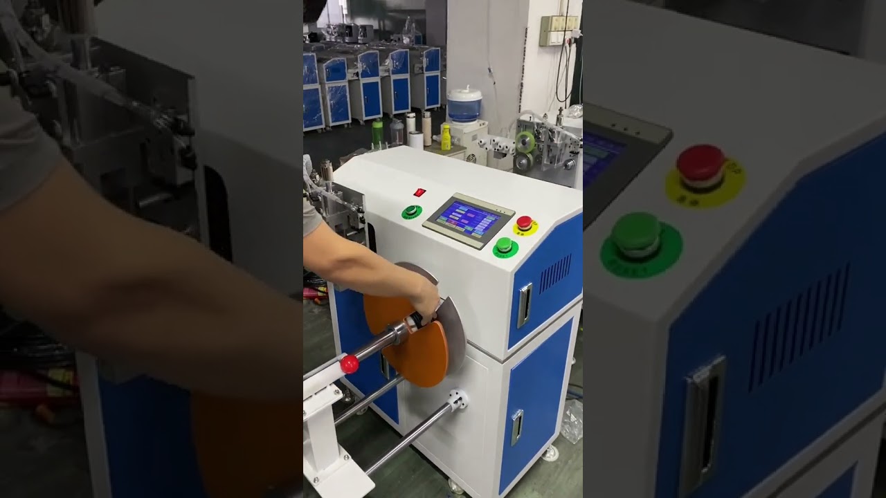 精密計量・切断機能付き床置き式ワイヤー巻取機（最大15kg対応）