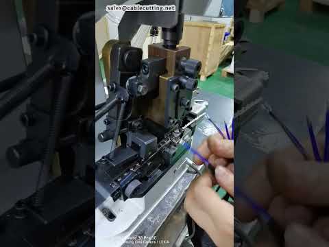 2芯丸形被覆ケーブルの皮むき＆二連圧着を1台で実現！デュアル圧着機